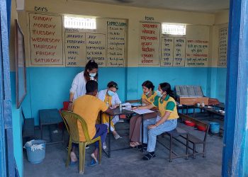 गामिण क्षेत्रमा नमुना कलेजकाे निशुल्क स्वास्थ्य शिविर