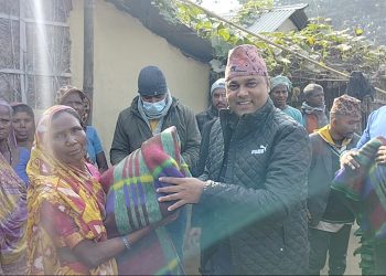 जाडोले जनजीवन प्रभावित परिवारलाई कम्बल