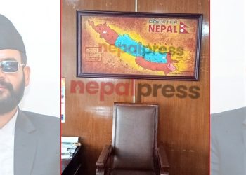 मेयर शाहको कार्यकक्षमा ‘ग्रेटर नेपाल’ को नक्सा