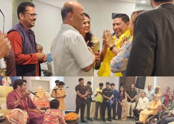 बागेश्वर बाबा भेट्न हाेटलमै पुगे गृह र परराष्ट्रमन्त्री