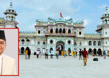 जानकी मन्दिरको गर्भगृह जान राष्ट्रपति पौडेललाई चप्पलको व्यवस्था गरिएपछि विरोध
