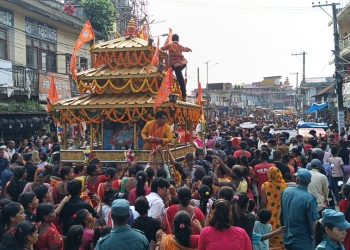 इनरुवा सहित आसपासका क्षत्रमा निकालियाे रथ यात्रा