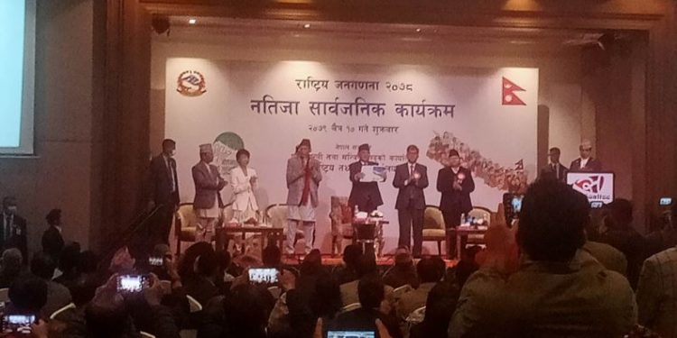 नेपालको जनसंख्या दुई करोड ९१ लाख ६४ हजार ५७८